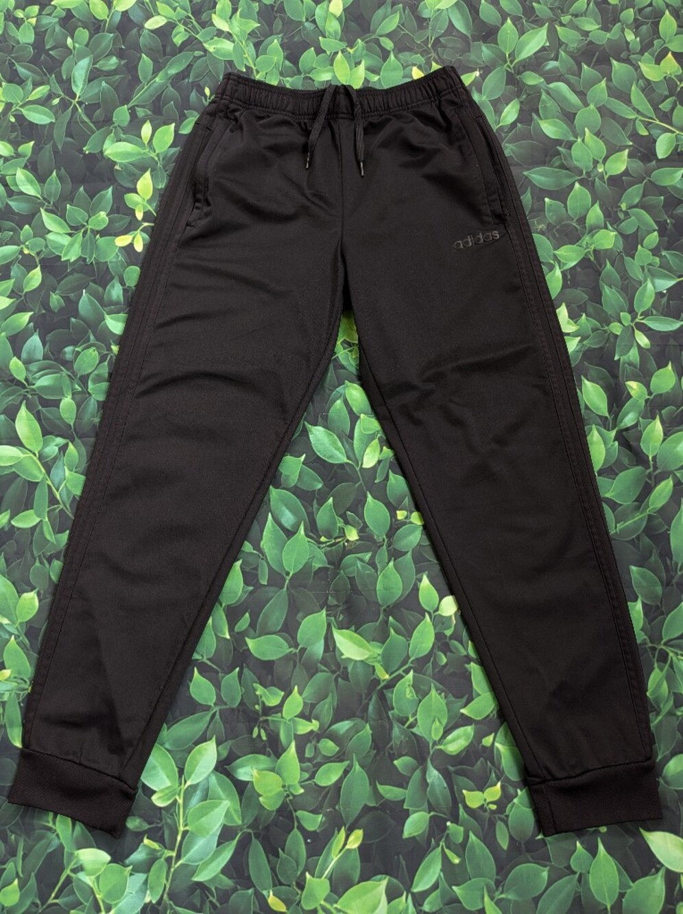 Adidas Men's Black On Black Tracksuit Sweatpants